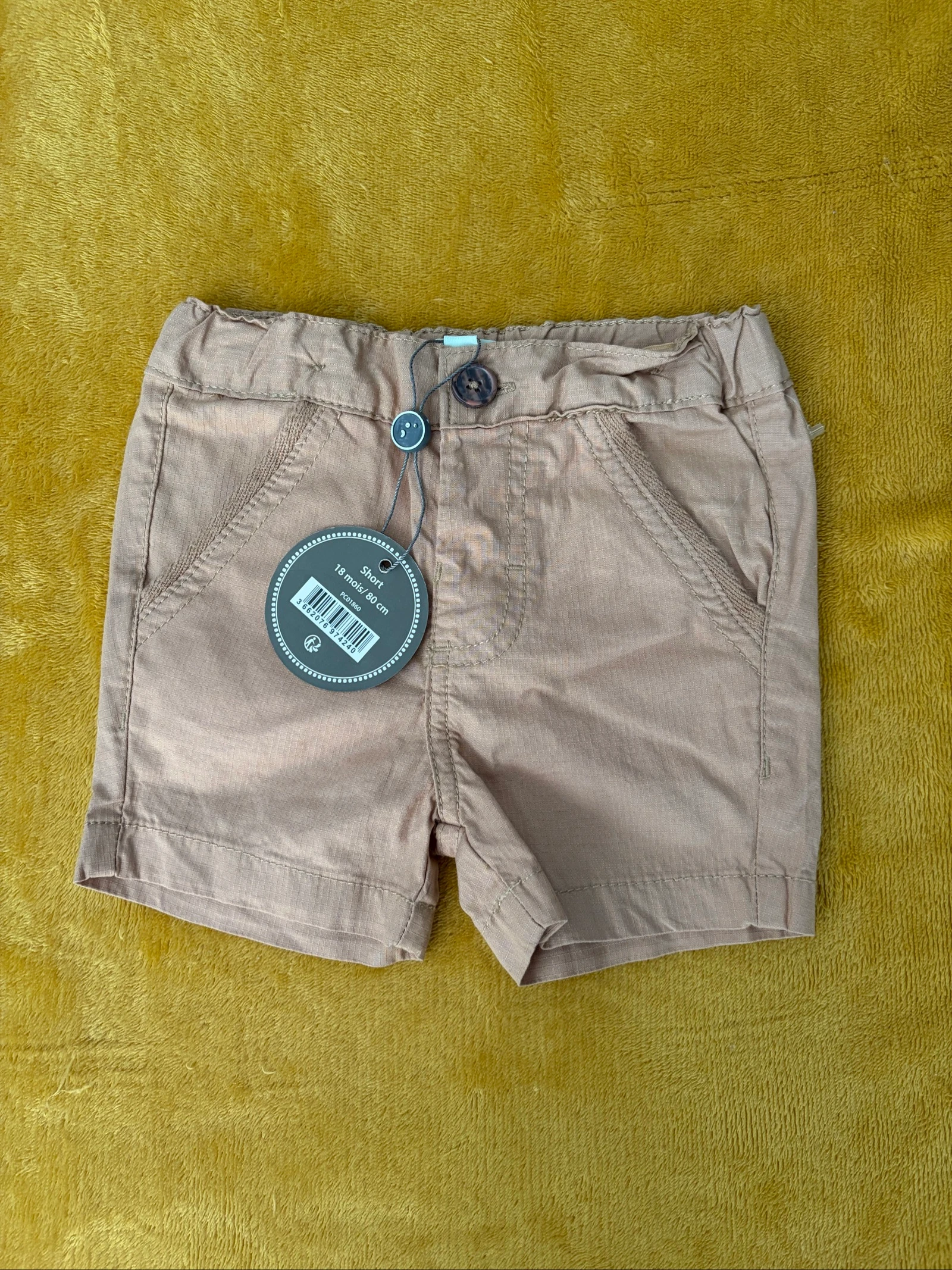Short bébé garçon beige